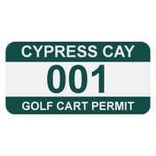 Golf Permit Label